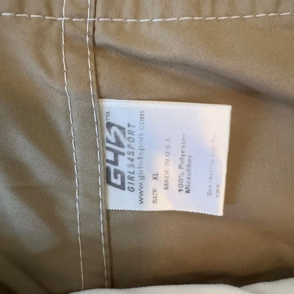 Girls4Sport Tan Lace-Up Board Shorts (Size XL)